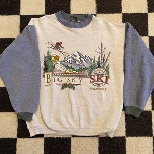 Double collar vintage Crewneck